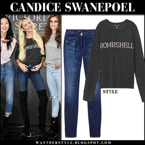 Cozy VS (Candice Swanepoel) “BOMBSHELL” sweater